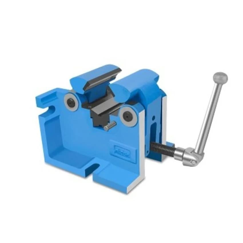 Steel Nicon Self Centering Shaft Vise, For Industrial, Base Type: Fixed