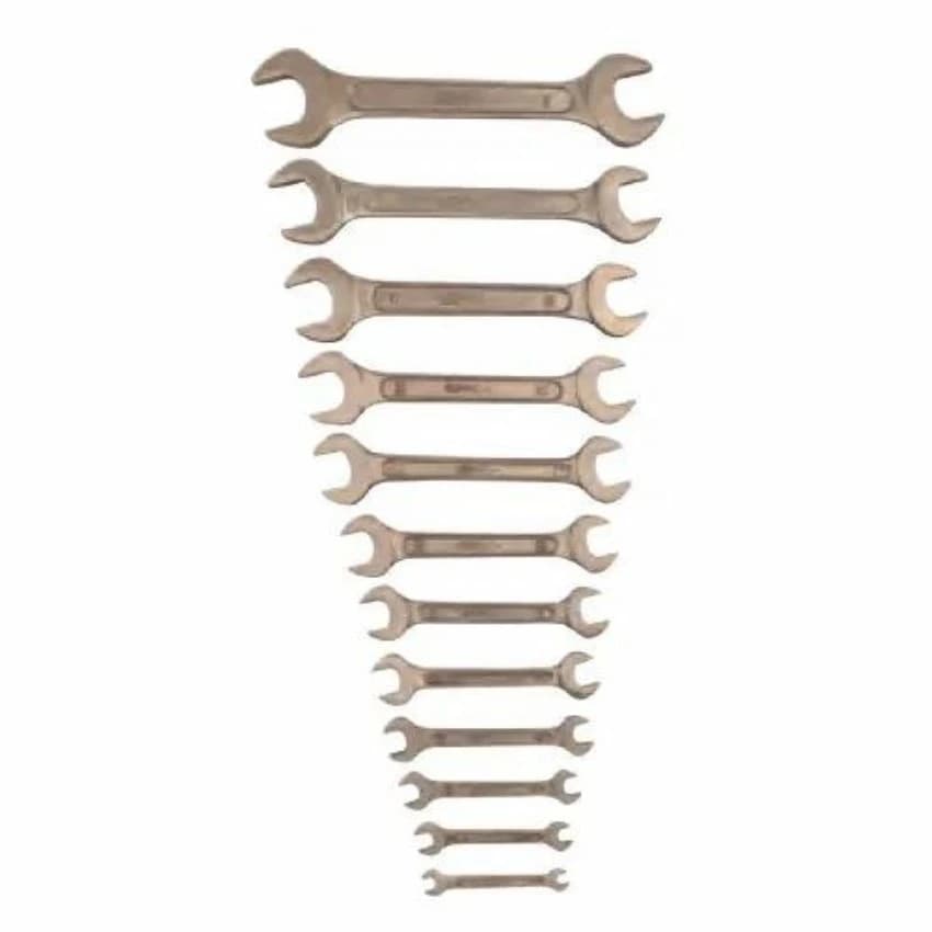 Box Aluminium-Bronze (Non-Ferrous-Alloy) Double Open Ended Spanner Set