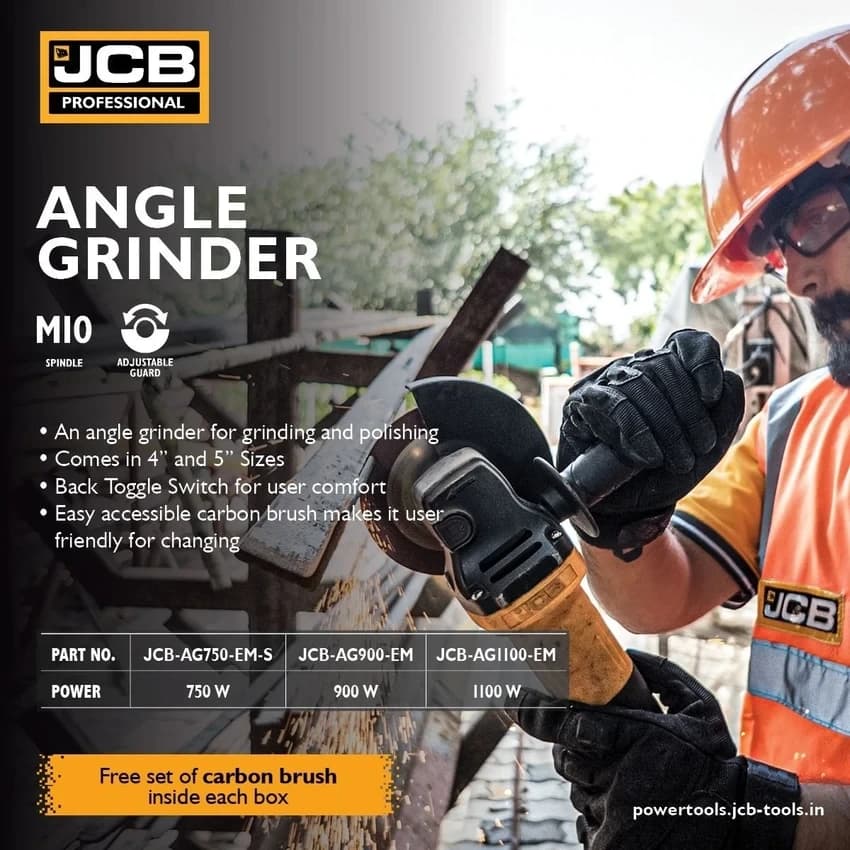 JCB-AG900-EM-S 4 inch Angle Grinder 900 Watt