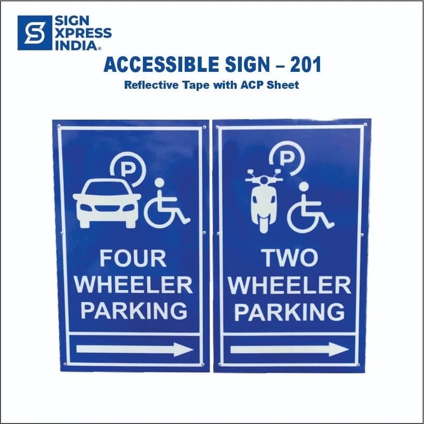 Accessible Sign Reflective Tape with ACP Sheet - 201