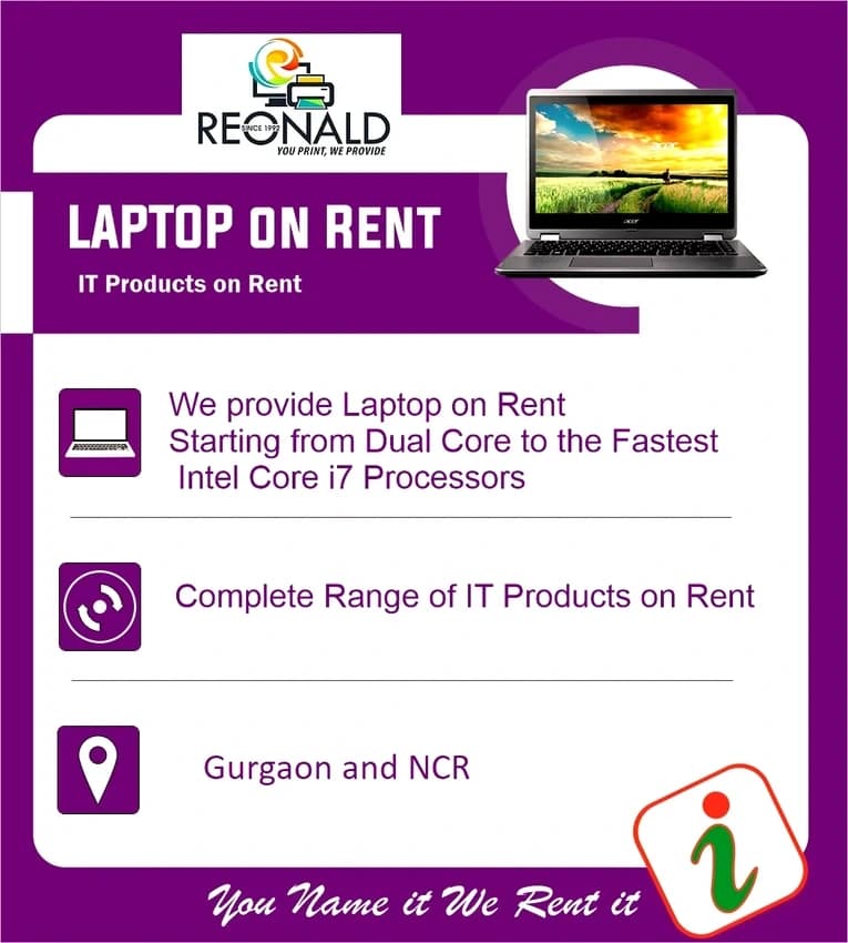 Laptop On Rent For Companies And Corporate, in NCR