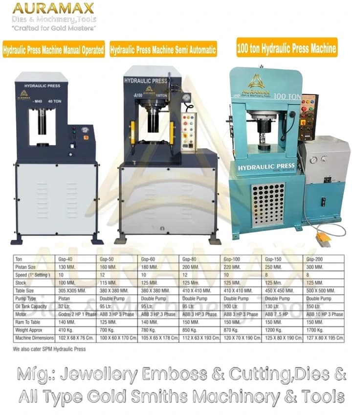 Jewellery Hydraulic Machine