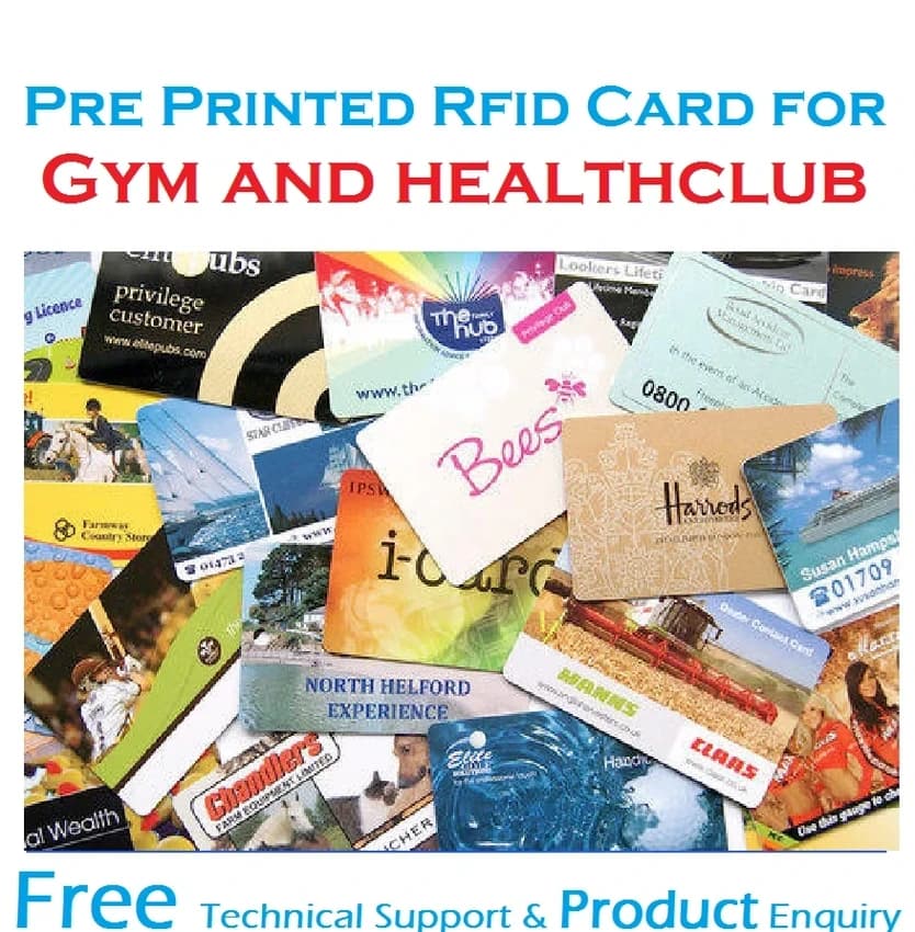 Pre Printed RFID Card For Gym And Healthclub