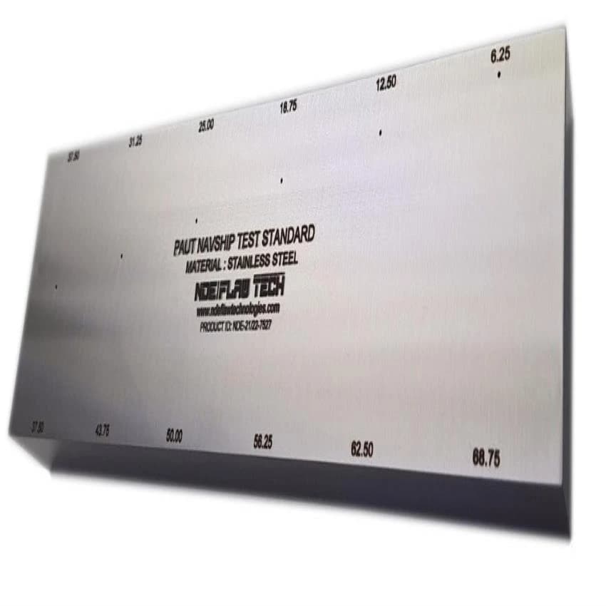 Digital Navships Test Block 304 Stainless Steel (Inch Version) NDT