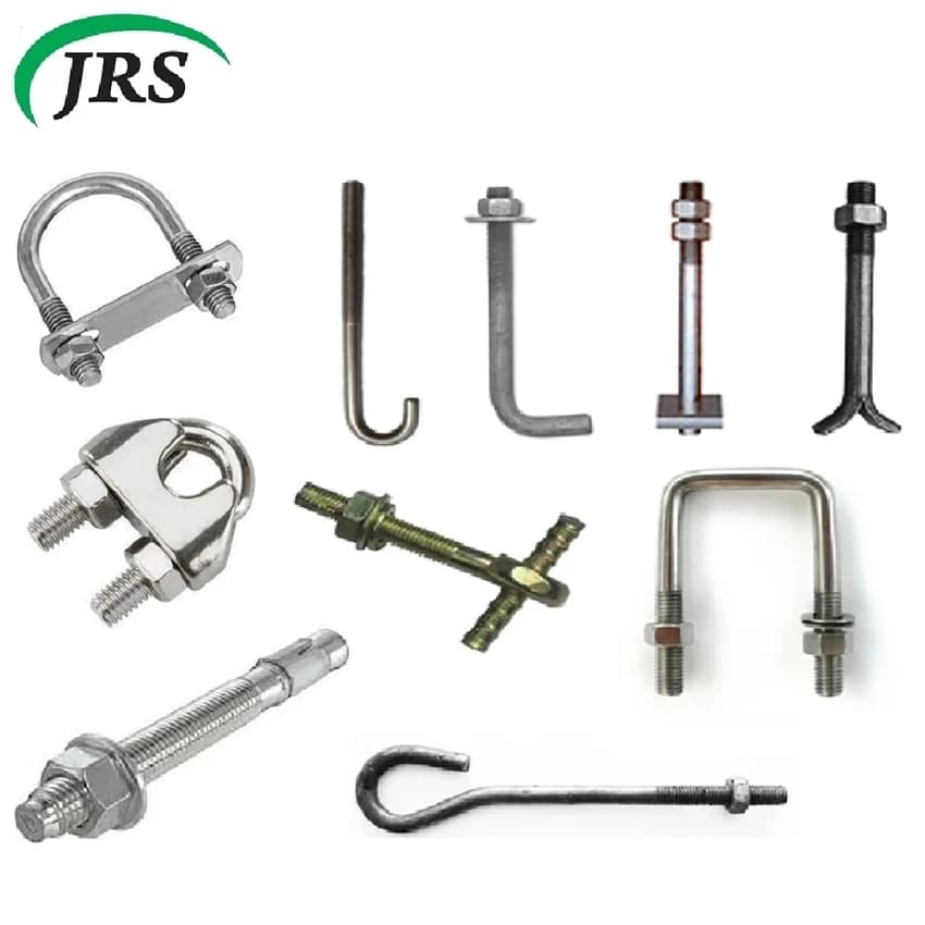 High Tension Industrial Foundation Bolts / U Bolt/ V Bolt/ J Bolt/ Threaded Bolt/ Fastener Supplier