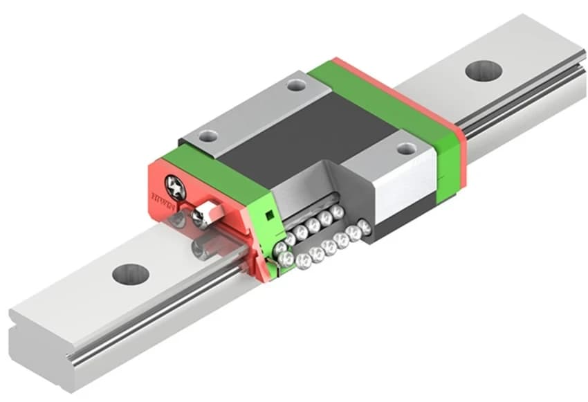 Standard Bearing Steel Hiwin Linear Guide Ways, For Rail Block