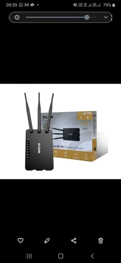 Black D Link Dir 816 Wireless Ac750 Dual Band Router