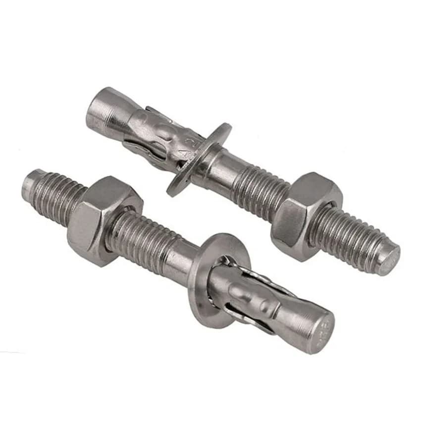 Mild Steel Chrome Finish Wedge Anchor, Packet