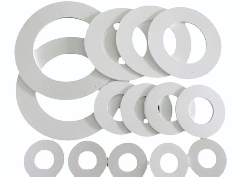 White PTFE Teflon Gaskets, Round