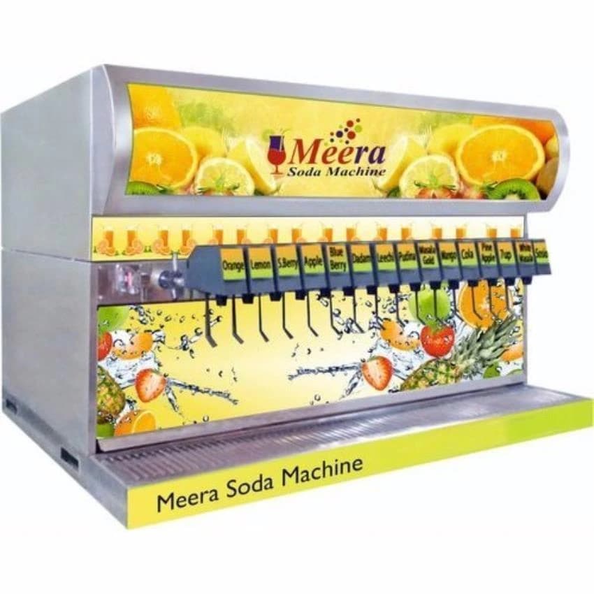 Meera Soda Machine Stainless Steel 17 Flavor Soda Dispenser Machine