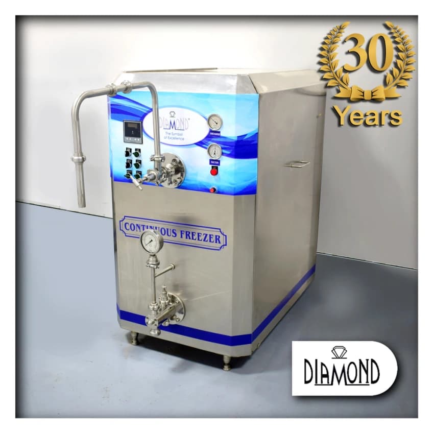Diamond Single Door Continuous Ice Cream Freezer 200 ltr, Stainless Steel