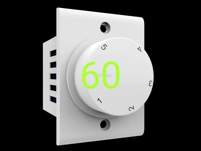 White Plastic Penta Fan Regulator, 12V,9A