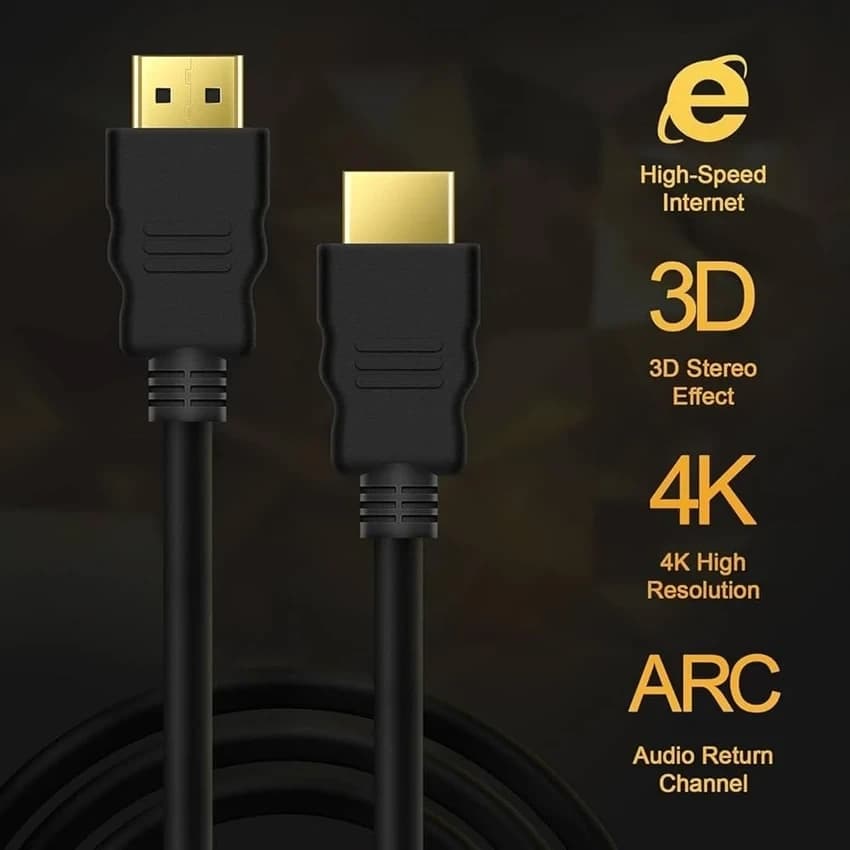 HDMI High Speed Full HD HDMI Male to HDMI Male Cable Black