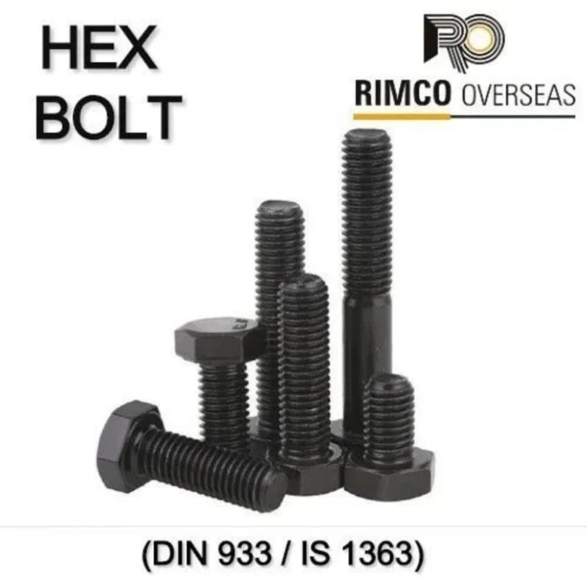 M6 High Tensile Steel Cold Forged Hex Bolts (10.9)