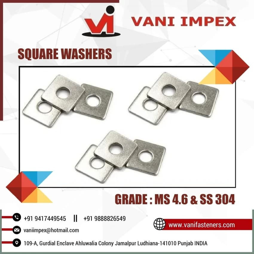 Mild Steel Ms Square Plate Washer