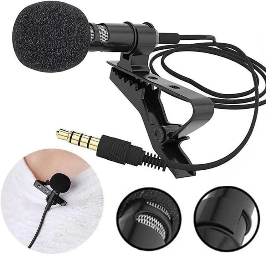 3.5 Mm Clip Collar Mic For Voice Recording, Mobile, Pc, Laptop, Android Smartphones, DSLR