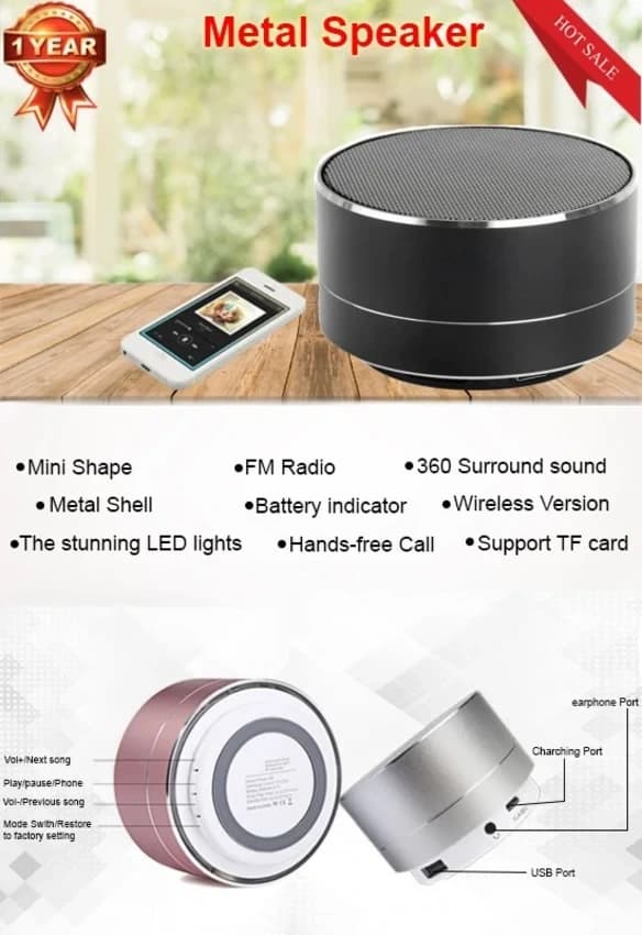 Mix 2.0 Metal Bluetooth Speakers, Size: Mini, 250
