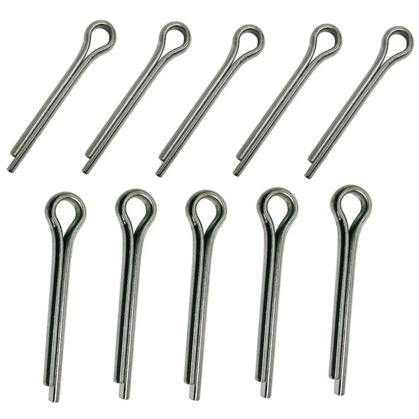 Silver Mild Steel Split Pin BULB TYPE