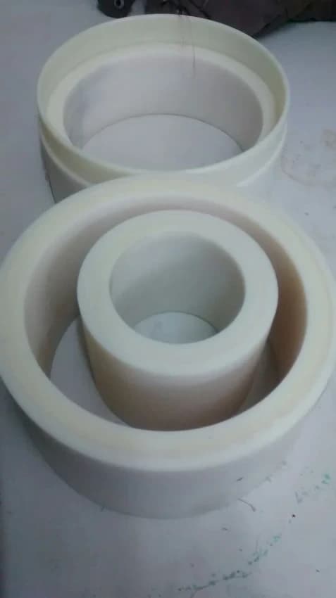 Cylindrical White Nylon Bush