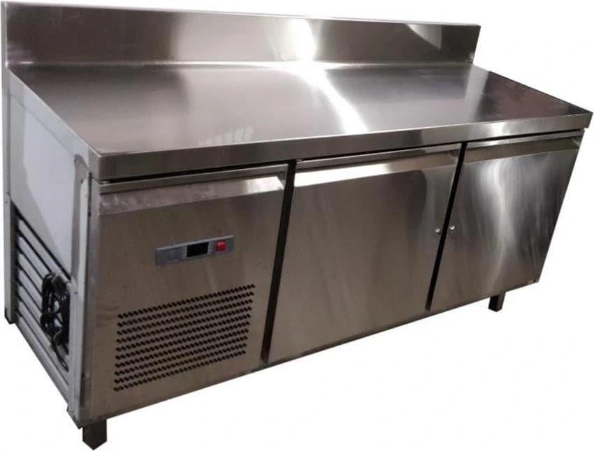3 Star Silver Stainless Steel Commercial Table Top Refrigerator, Double Door, Capacity: Mumbai Suburban