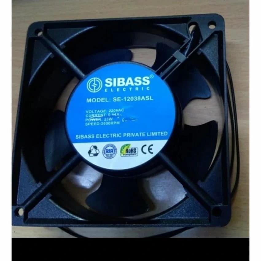 Panel Mount Sibass SE-12038ASL Ventilation Fan, For Industrial, Sweep Size: 100mm