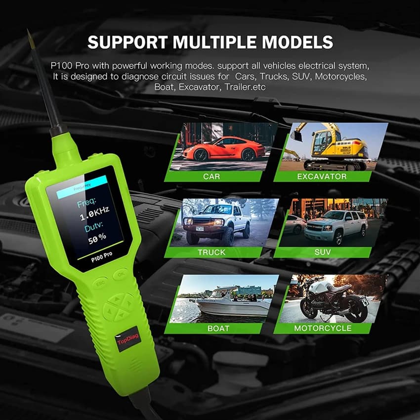 TopDiag P100 Pro Intelligent Electrical System Circuit Tester, For Automotive Industry