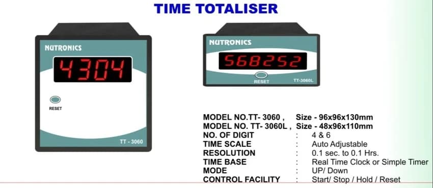 Digital Time Totaliser TT-3060L, For Industrial
