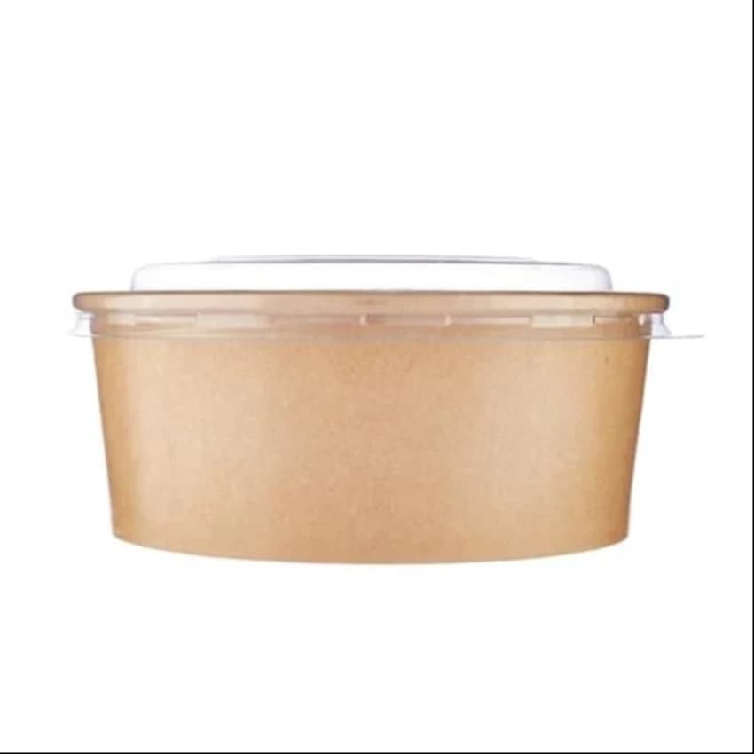 Kraft Paper Bowl With Lid - 1000ML