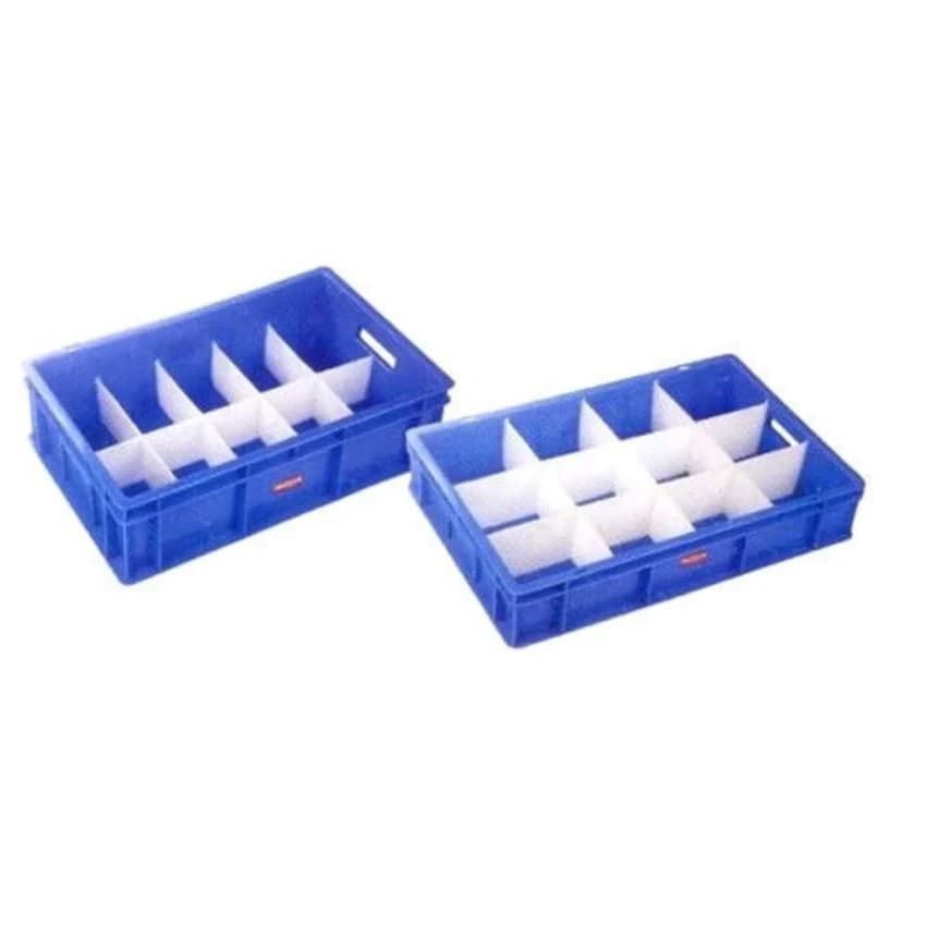 Rectangular Blue Plastic Crate, For Storage, Capacity: 20L