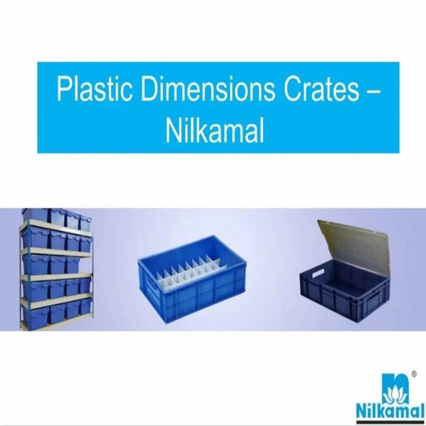 Blue Nilkamal Plastic Crates, Dimension: 300X200X100 mm