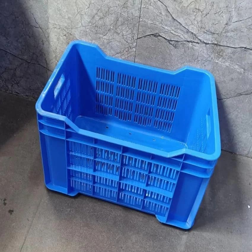 Blue Plastic Crates, Outer Dimension (LXWXH): 500X 325 X 360 mm