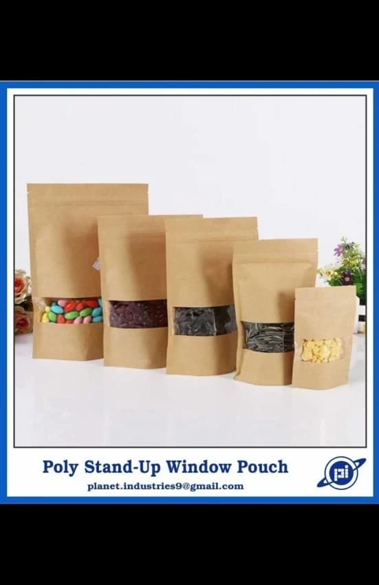 Poly Stand Up Window Pouch Set