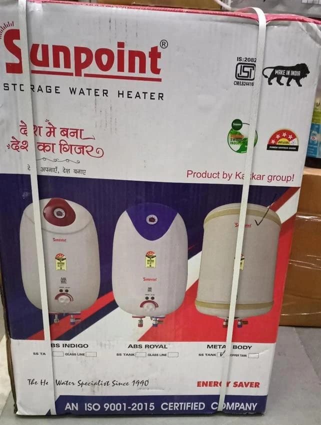 Instant Capacity(Litre): 25 Ltrs Sunhot Geyser, 5 Star, White