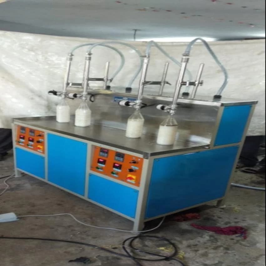 Semi Automatic Four Head Liquid Filling Machine
