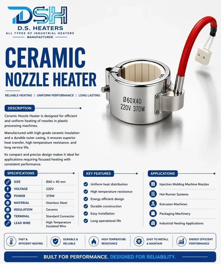 Ceramic Nozzle Heater, 220 V