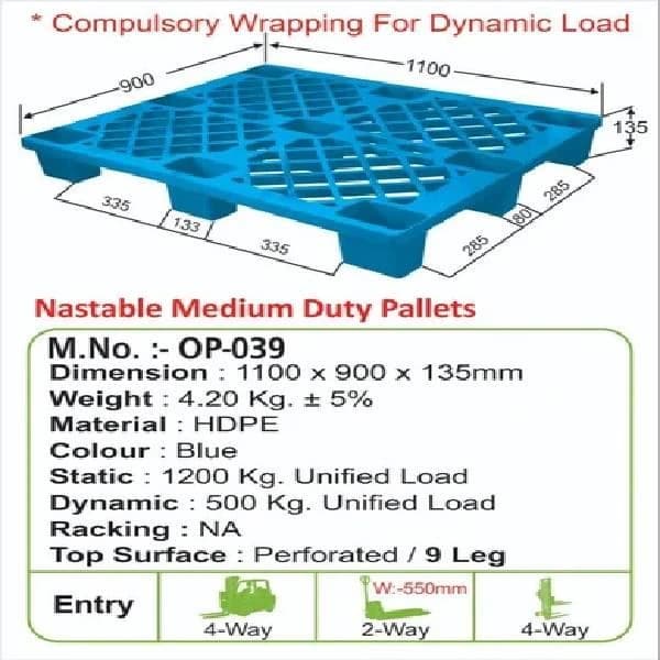 Blue Plastic Pallet