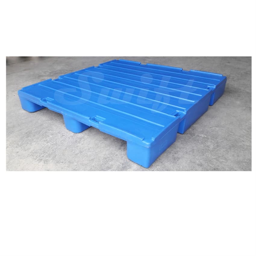 2 Way Entry Non-Reversible Plastic Pallet (with Belt) Grooved Top with Side Edge SIP-R2-1212GS-SO