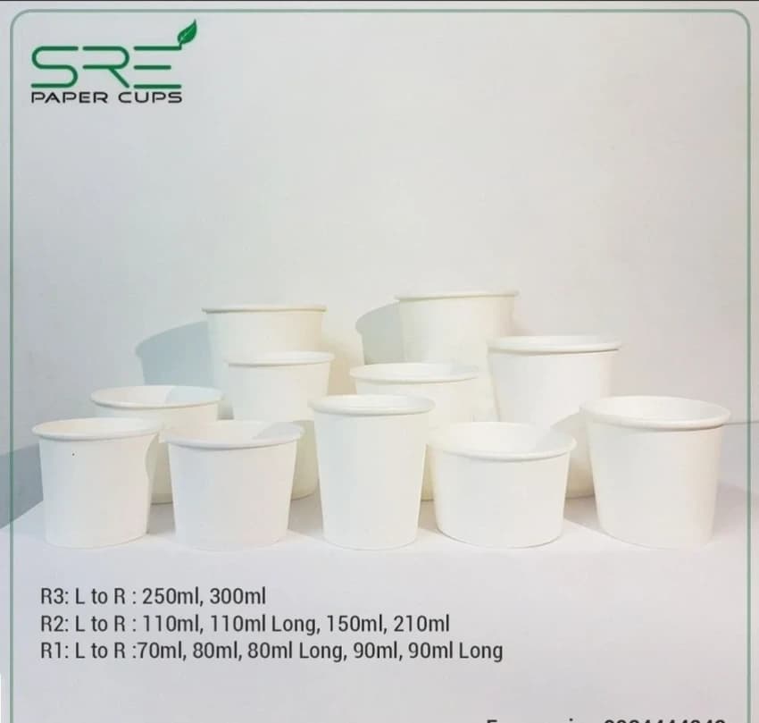 Packet Size: 100 White SRE Disposable Paper Cup