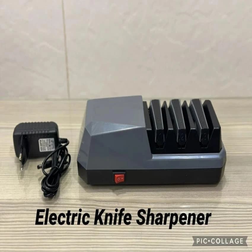 Silver Portable Electric Knife Sharpener
