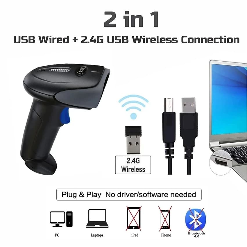 Handheld Barcode Scanners Rental, Bluetooth (Wireless)