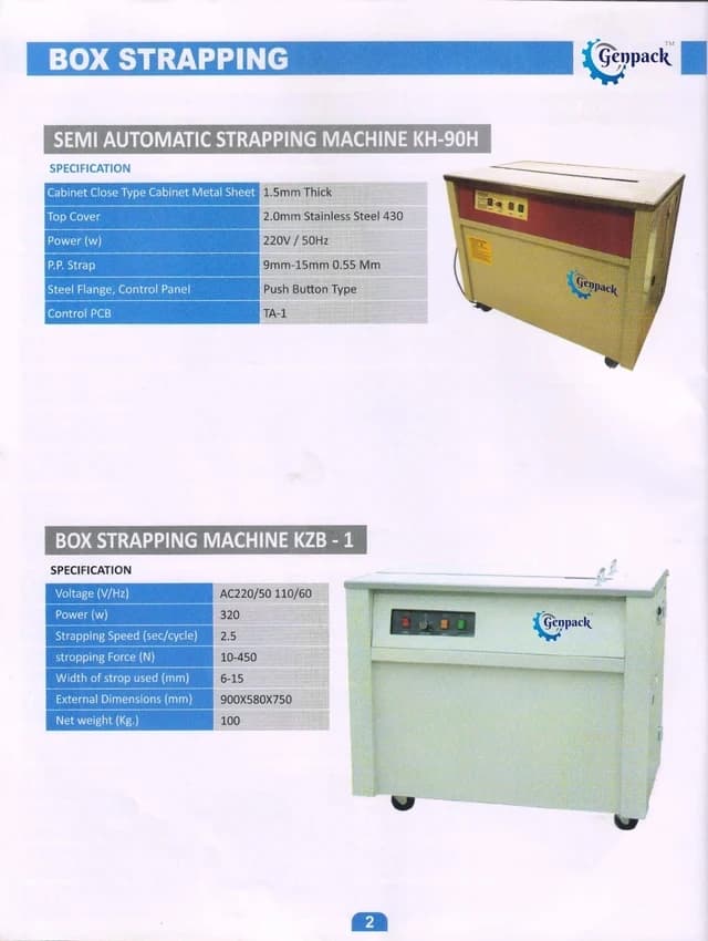 Semi Automatic Box Strapping Machine, 200 - 300 Cartons Per Day