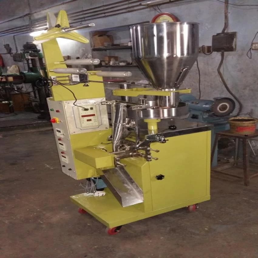 Food Cup Filler Salt Pouch Packaging Machine, For Powder, Pouch Capacity: 50-200 grams