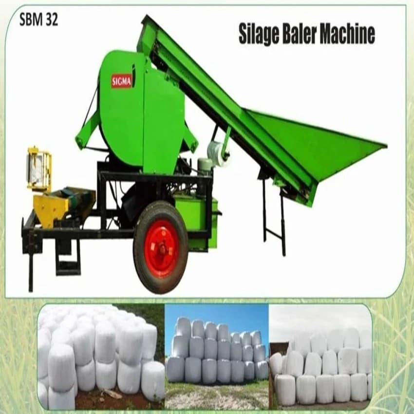 Semi Automatic Mini Silage Baler, 2 Ton/Hour