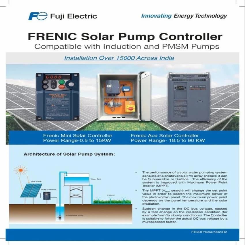 10 HP Fuji Electric Solar Pump Drives/ Controller 5hp -60hp