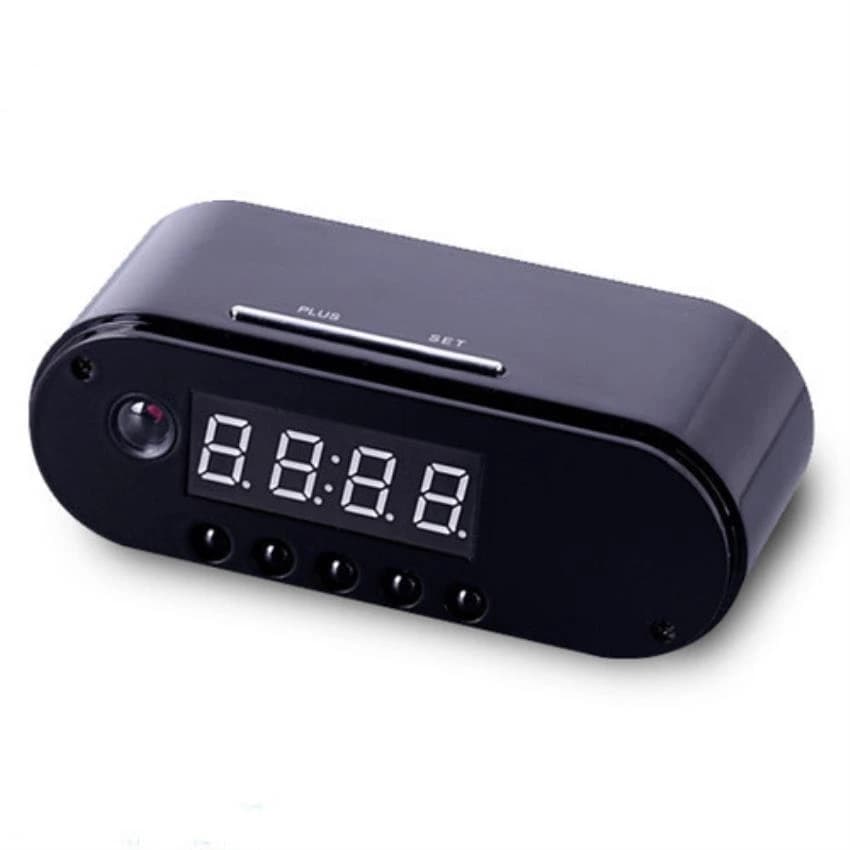 Black H.264 WiFi Table Clock Mini Camera