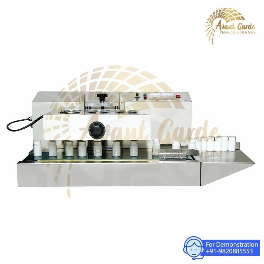 Semi Automatic Continuous induction Cap Sealing Machine 20-80MM Heavy Duty AGCIC80, Capacity: 80 BPM