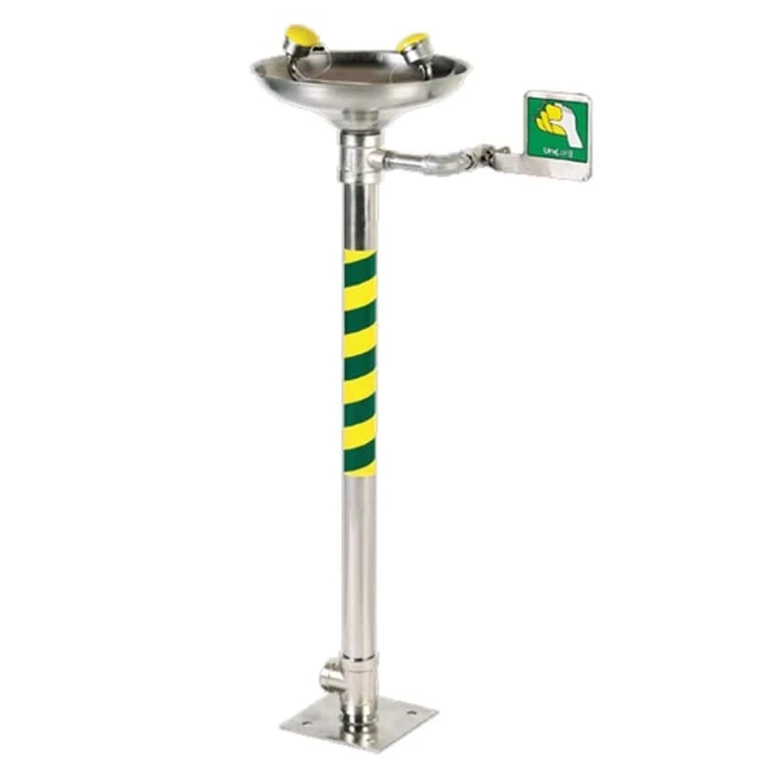 Emergency Eye Wash Fountain Push Plate Operated SS 304