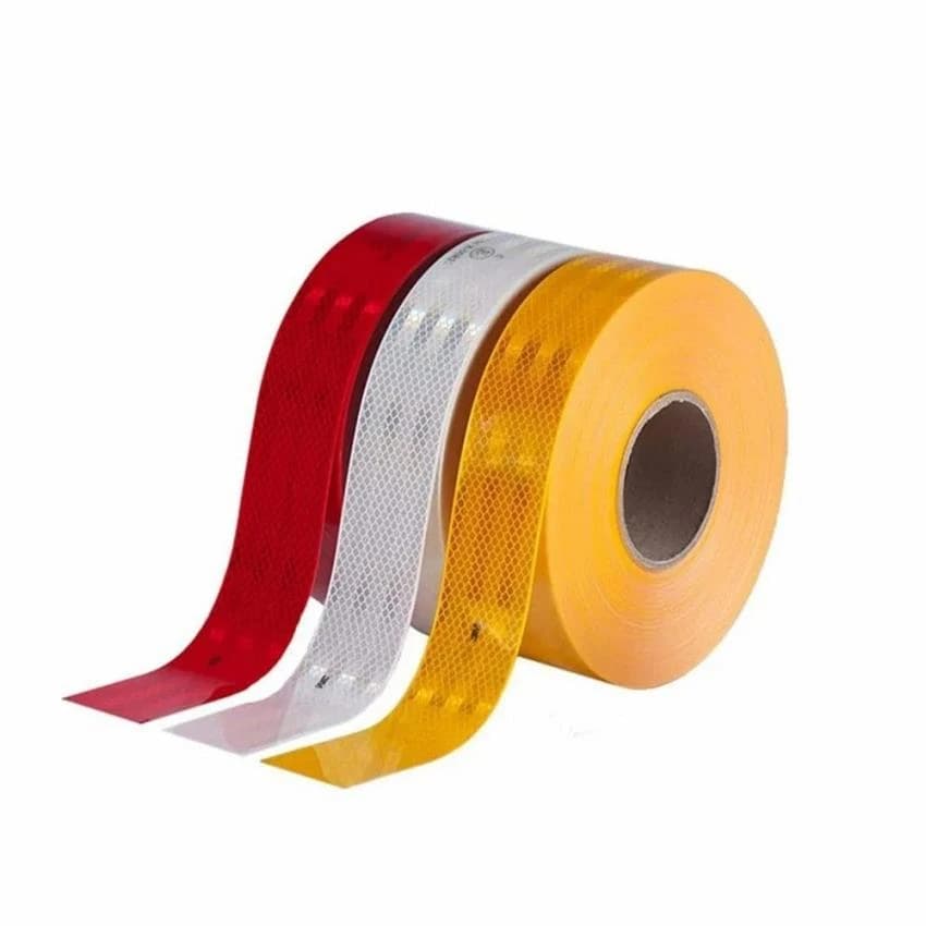 Red,Yellow and White Retro Reflective Tape, For Vehicles,Heavy Vehical, Packaging Type: Box