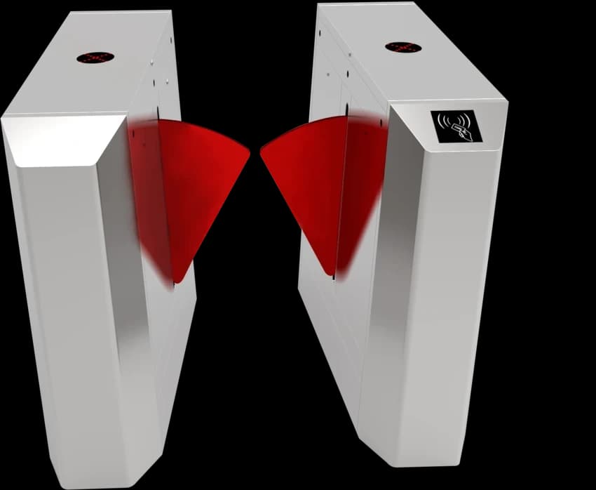 Stainless steel White Zkteco FBL200 Single Lane Flap Barrier Turnstile I