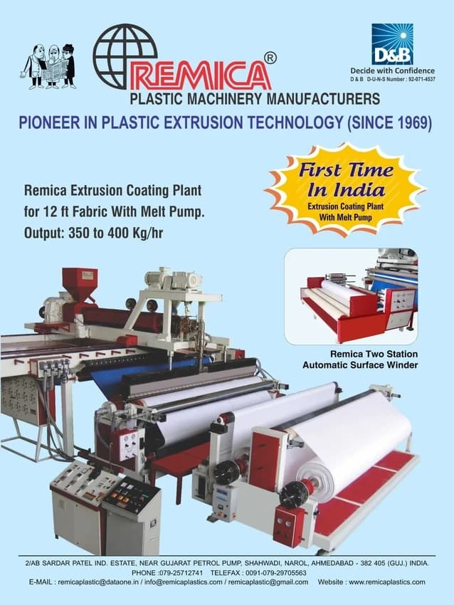 Automatic Wide Width Tarpaulin Extrusion Laminating Machine
